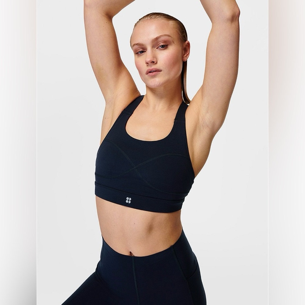Sweaty Betty Power Medium-Impact Sports Bra Black- NWT